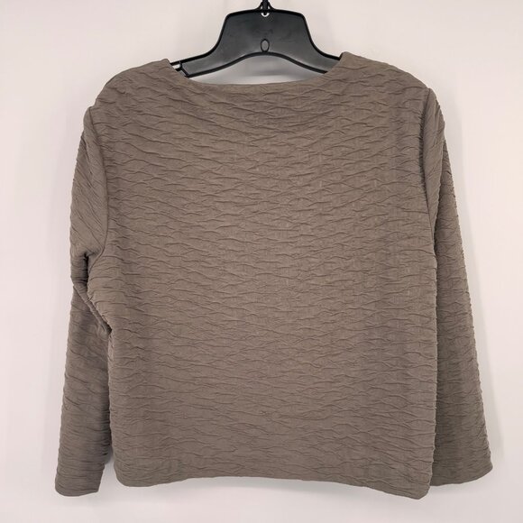 Chicos 2 beige Textured Open Front jacket shrug Size large womens - Picture 5 of 9